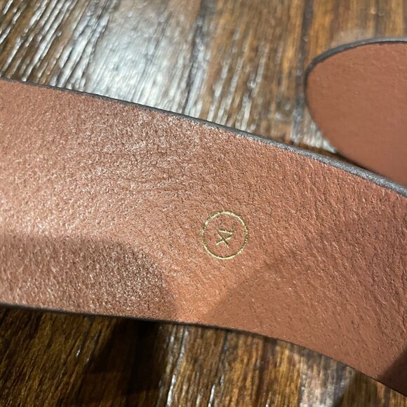 NWT Flawed J.Crew Women's XL Oval Buckle Belt Italian Leather Rich Toffee Brown - Picture 14 of 16
